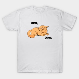 The Badmood Cat - what? T-Shirt